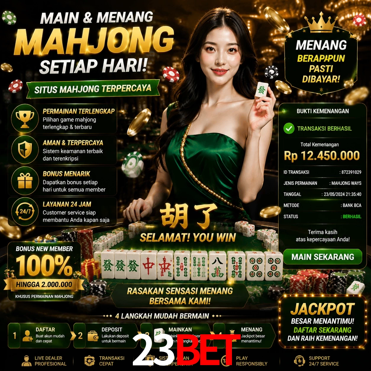 Ganhar e sacar na 23Bet